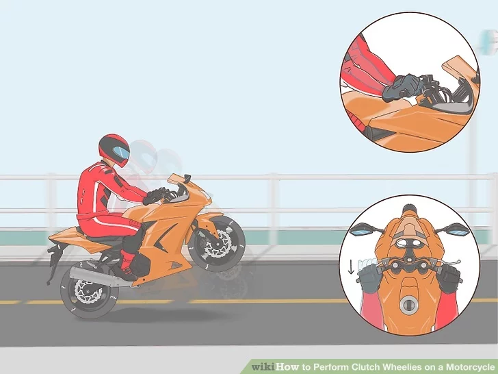 آموزش تک چرخ زدن با موتورسیکلت